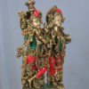 Photo of Standing Radha Krishna with Stone work - facing Left Side- Extra Image