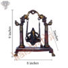 Photo of Swinging Ganesh Statue in Maroon colour finishing - with measurements