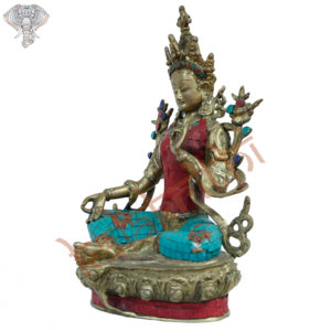 Photo of Special Goddess Tara Devi Statue with Stone Work - facing Right side