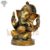 Photo of Lord Vinayagar Statue in Golden Brown colouring - facing Right side
