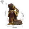 Photo of Slant Headed Lord Gowtham Buddha Statue - with measurements