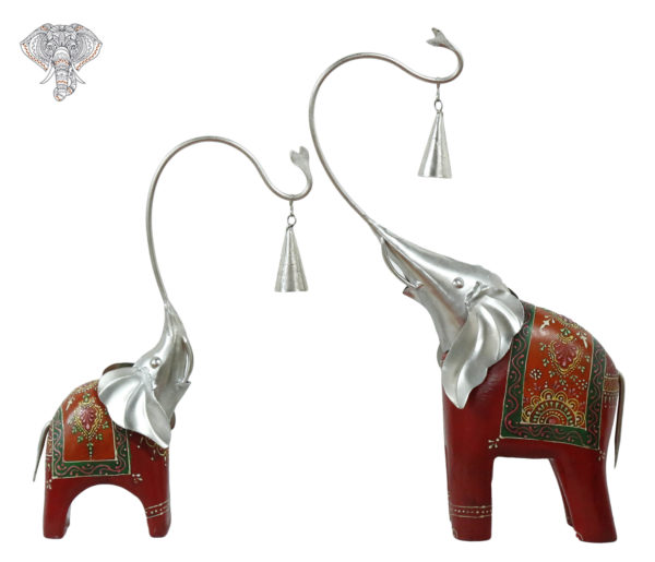 Photo of Home Decor - Red coloured Elephants - facing Left Side