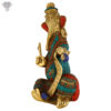 Photo of Very Unique Ganesh Statue with Pen in his hand writing Ramayan with Beautiful Multicolour Turquoise Work on it-11"-Facing Right side