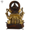 Photo of Abhaya Hastha Ganapati Idol Sitting on 5 faced Elephant Throne-22"-Back side