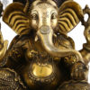 Photo of Abhaya Hastha Ganapati Idol Sitting on 5 faced Elephant Throne-22"-zoomed in
