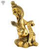 Photo of Very Unique Ganesh Statue with Pen in his hand writing Ramayan with beautiful Gold Finishing-11"-Facing left side