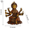 Photo of Blessing Hands Varaha Swamy Sculpture Sitting on Lotus Throne-17"-with measurements