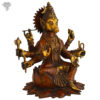 Photo of Blessing Hands Varaha Swamy Sculpture Sitting on Lotus Throne-17"-facing Right side