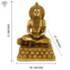 Photo of Lord Hanuman Statue, Sitting and Meditating-13"-with measurements