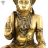Photo of Sitting Lord Hanuman Statue with blessing hands-14"-Zoomed in