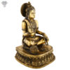 Photo of Sitting Lord Hanuman Statue with blessing hands-14"-Facing Right side