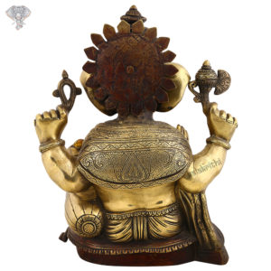 Photo of Abhaya Hastha Ganapati Statue Sitting on a Sofa-18"zoomed in