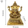 Photo of Unique Ganesha Statue with Artistic work on body-14"-with Measurements