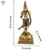 Photo of Antic Finished Beautiful Murugan statue-15"-with measurements