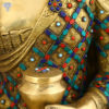 Photo of Beautiful Handcrafted Buddha Statue with Torquoise Work-26"-Zoomed in