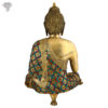 Photo of Beautiful Handcrafted Buddha Statue with Torquoise Work-26"-Back side