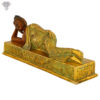 Photo of Beautiful Handcrafted Buddha Statue with Gold and Green Finishing-5"-facing Right side