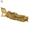 Photo of Beautiful Handcrafted Buddha Statue with Maroon and Green Finishing-4"-facing Left side