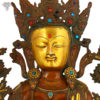Photo of Goddess Taradevi Statue with Turquoise Work-27"-Zoomed in