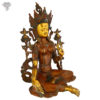 Photo of Goddess Taradevi Statue with Turquoise Work-27"-Facing Right side