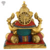 Photo of Lord Ganesh with Multicolour Turquoise work-11"-Back side
