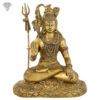Photo of Lord Shiva with blessing hands-10"-Facing Front
