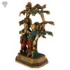 Photo of Lord Krishna and Radha Statue with Beautiful Multicolour Turquoise work-17"-Facing left side