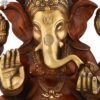 Photo of Artistic Ganesh Statue with Maroon Finishing-14"-Zoomed In