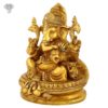 Photo of Serene Ganesha statue Sitting on Throne-8"-facing Right side