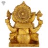 Photo of Serene Ganesha statue Sitting on Throne with Blessing Hands-10"-Back side