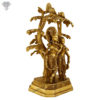 Photo of Radha Krishna Statue with flute, Standing under a Tree-17"-Facing Right side