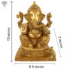 Photo of Unique Ganesha statue with blessing hand-15"-with measurements