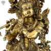 Photo of Shining Standing Krishna Statue with flute-17"-Zoomed in