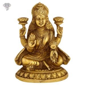 Photo of Goddess Lakshmi with Blessing Hands-8"-Facing Front