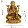 Photo of Goddess Lakshmi with Blessing Hands-8"-with measurements