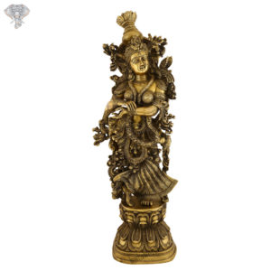 Photo of Goddess Radha Statue-16"-Facing Front
