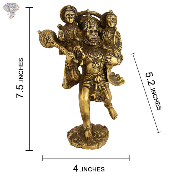 Aaradhi God Hanuman Carrying Ram Laxman Idol 