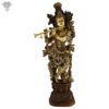 Photo of Standing Krishna Statue with flute with 3-toned colouring-17"Facing Front
