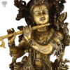 Photo of Standing Krishna Statue with flute with 3-toned colouring-17"Zoomed in