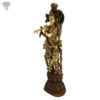 Photo of Standing Krishna Statue with flute with 3-toned colouring-17"Facing left side