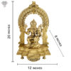 Photo of Beautiful Hand Crafted, Bronze, Lord Lakshmi Narashimha Statue-20"-with measurements