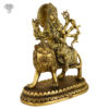 Photo of Goddess Durga with Sword, sitting on Lion-9"-facing Left side