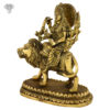 Photo of Goddess Durga with Sword, sitting on Lion-9"-facing Right side
