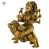 Photo of Goddess Durga sitting on Lion with Sword-8"-facing Right side