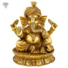 Photo of Lord Ganesh with Blessing Hands-8"-Facing Front