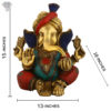 Photo of Serene Ganesha statue with Blessing Hands-15"-with Measurements
