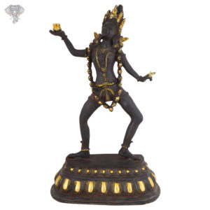 Photo of Dancing Goddess Kali Statue with Unique Black Matte finishing-23"-Facing Front