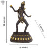 Photo of Dancing Goddess Kali Statue with Unique Black Matte finishing-23"-with Measurements
