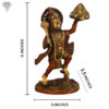 Photo of Lord Hanuman carrying Hill and flying-9"-with measurements