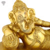 Photo of Sleeping Ganapati on Sofa With Gold Finishing-11"-Zoomed in